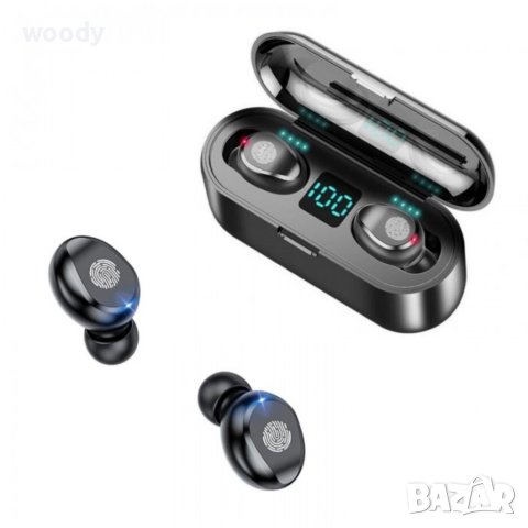 Безжични слушалки TWS F9-RX, Powercase 2000 mAh, Bluetooth 5.1, снимка 13 - Bluetooth слушалки - 41546180
