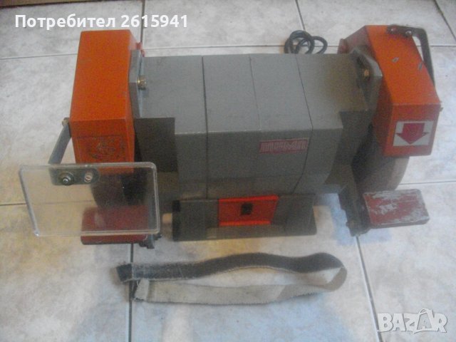 500 Вата-ф180мм-Руски Комбиниран Шмиргел/Дисков Шлайф-Масивен-14кг-ТЕМП ТУ16-Отличен-Като Нов