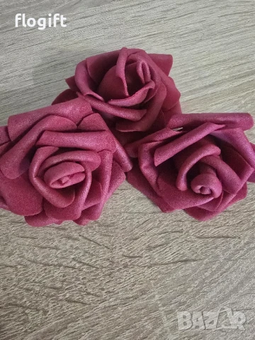 Рози фоам 7см , снимка 2 - Изкуствени цветя - 50749883