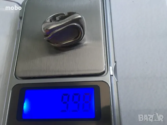 Красив сребърен пръстен,  тегло 9.98г ,проба 925. , снимка 2 - Пръстени - 49673958
