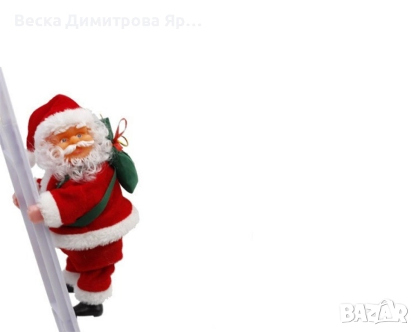 Електрическа играчка – катерещ се по стълба Дядо Коледа SD25, снимка 3 - Декорация за дома - 52250425