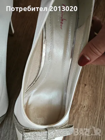 Дамски сватбени обувки на ток, снимка 3 - Дамски обувки на ток - 49405428