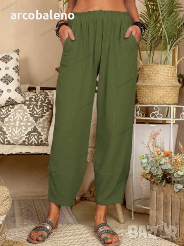 Дамски ежедневен панталон. Големи размери, 8цвята - 023, снимка 7 - Панталони - 41402630