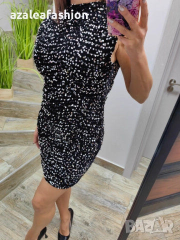 Рокля с пайети, снимка 3 - Рокли - 52710918