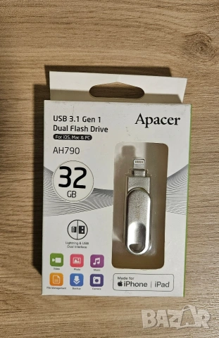 Apacer 32GB флашка for iPhone and USB