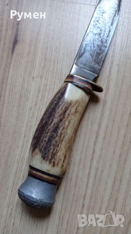Стар нож Solingen Widdes с дръжка от рог, снимка 6 - Колекции - 44684215