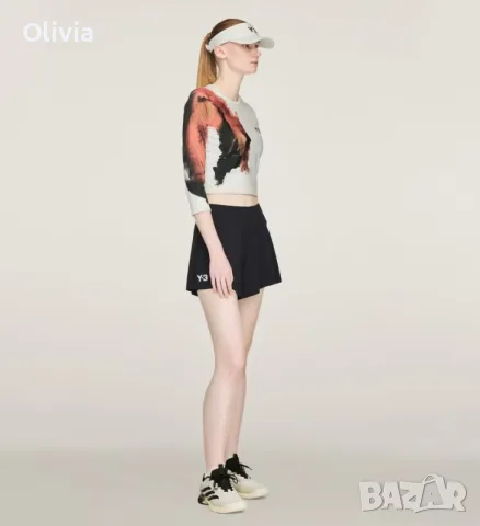 Оригинален дамски кроп топ Adidas Y-3 Tennis Long Sleeve Размер XS / 30-32, снимка 4 - Корсети, бюстиета, топове - 55990387