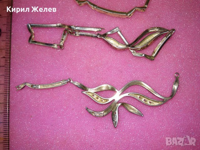 ФЛОРАЛНО СРЕБЪРНО КОЛИЕ СРЕБРО 925 с ЦИКОНИ ЧАСТ от КОМПЛЕКТ с НУЖДА от РЕМОНТ РЕСТАВРАЦИЯ! 41925, снимка 12 - Колиета, медальони, синджири - 44394281