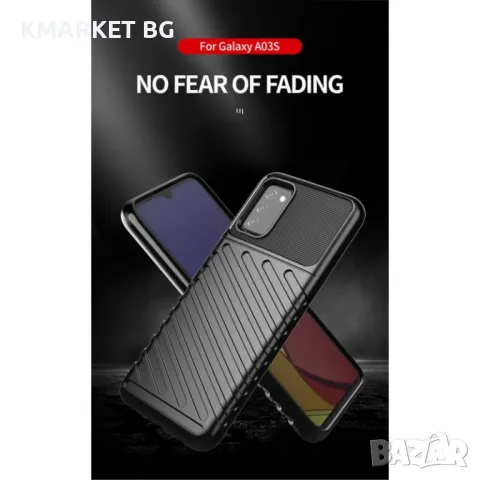 Samsung Galaxy A03s Удароустойчив Twill Texture Калъф и Протектор, снимка 6 - Калъфи, кейсове - 48582751