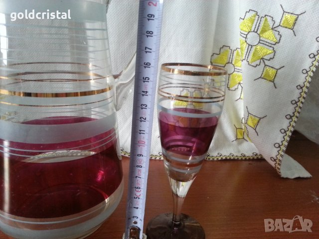 Ретро стъклени чаши за вино , снимка 10 - Антикварни и старинни предмети - 41777007