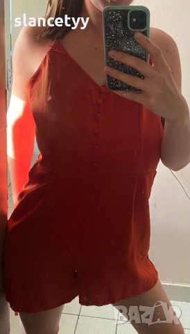 Оранжев гащеризон с коланче, снимка 2 - Гащеризони - 34697283