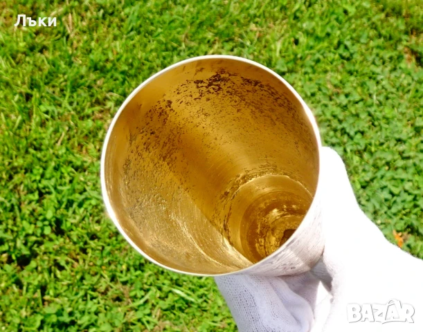 Бронзов бокал,чаша за вино 30 см.,350 мл.,клетъчен емайл. , снимка 10 - Антикварни и старинни предмети - 50689419