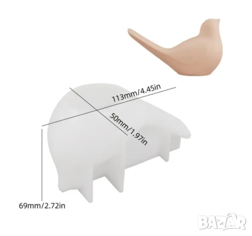 Молд птица , снимка 4 - Форми - 50772942