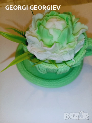 цветя изработени с глицеринов ароматен сапун и Българска роза , снимка 8 - Изкуствени цветя - 53463345