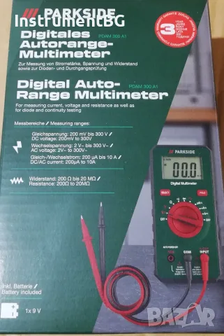 Дигитален мултиметър/мултицет Parkside PDАM 300 A1 