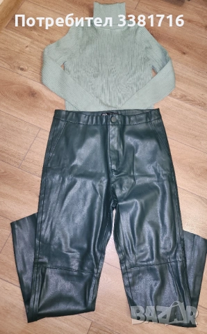 Кожен панталон и поло ZARA , снимка 2 - Панталони - 53058128