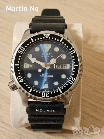Citizen automatic diver watch: NY0040-17L, 200m water resistance 