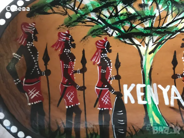 НОВ автентичен дървен съд Кения, снимка 3 - Декорация за дома - 48515858