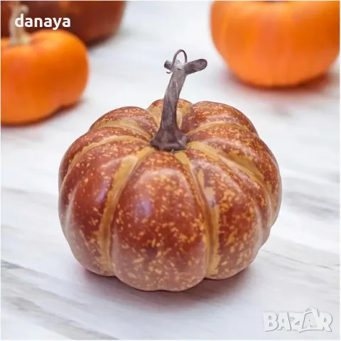 5421 Реалистична изкуствена тиква за украса и декорация, снимка 2 - Изкуствени цветя - 47771667