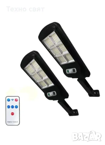 ПРОМО Соларна 1000W LED Лампа IP65 + стойка за монтаж+дистанц, снимка 6 - Соларни лампи - 47696279