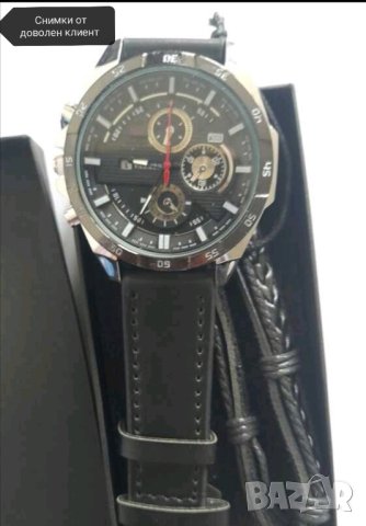 Мъжки луксозен водоустойчив часовник с гривна, снимка 8 - Мъжки - 41755846