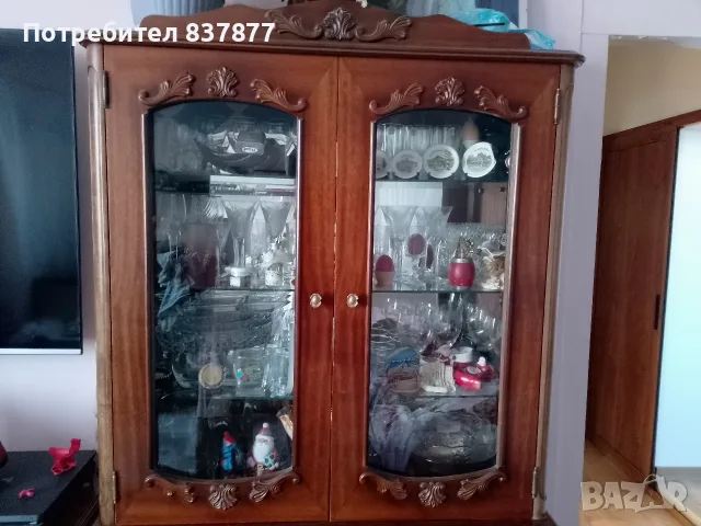 Винтидж шкаф бюфет витрина двойна