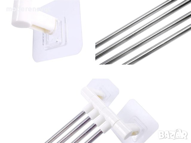 Поставка самозалепваща за кърпи на 4 реда 180 градусова, снимка 5 - Органайзери - 42358070