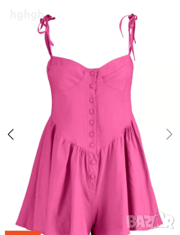  Нов Ленен дамски гащеризон Trendyol, снимка 12 - Гащеризони - 44553387