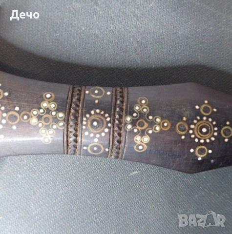 50см СТАРА ИЗКЛЮЧИТЕЛНО АТРАКТИВНА ОРИЕНТАЛСКА КАМА +МАЛКА, снимка 5 - Антикварни и старинни предмети - 53664257