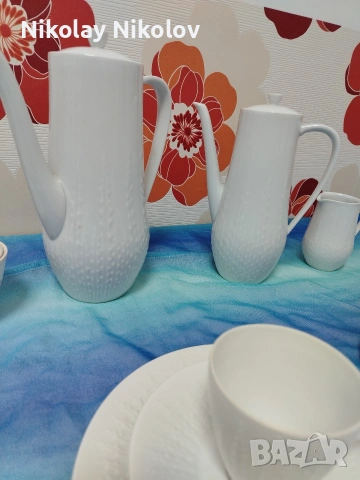 Порцеланов сервиз Hutschenreuther Serie Exzellent weiss, снимка 9 - Сервизи - 53329937