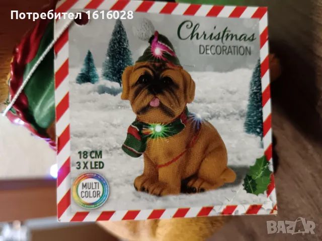 LED светещо декоративно коледно куче., снимка 4 - Декорация за дома - 48491539