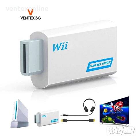 Wii към HDMI преходник за Nintendo, нинтендо + Гаранция, снимка 6 - Кабели и адаптери - 41097666