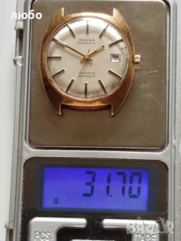 Часовник DESIRA AUTOMATIC 25 RUBÍS -14 к 585 Златна Каса Работещ , снимка 15 - Мъжки - 47295159
