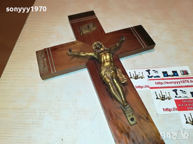 КРЪСТ С ХРИСТОС ОТ ФРАНЦИЯ 1212221403, снимка 2 - Антикварни и старинни предмети - 38984210