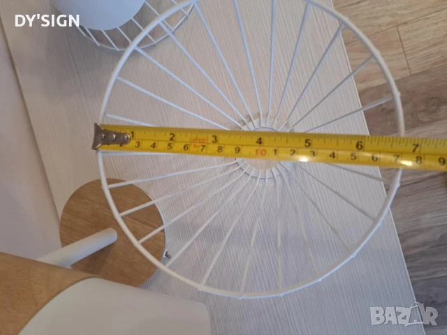 Красив стенен аплик в бяло и дърво, снимка 4 - Лампи за стена - 50902295