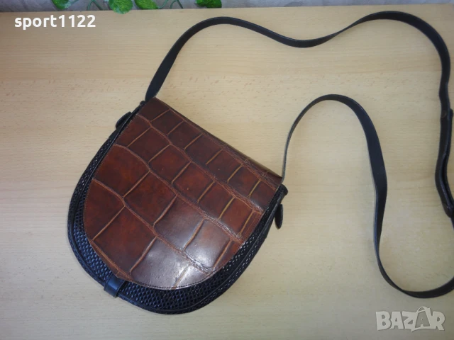 Естествена кожа/дамска винтидж чанта, снимка 2 - Чанти - 50487083