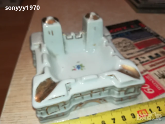 ПЕПЕЛНИК-ПОРЦЕЛАН КРЕПОСТ С МАРКИРОВКА 2207250948LCHERY, снимка 3 - Антикварни и старинни предмети - 51100650