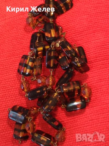 СТАРИННО РЕТРО КОЛИЕ от КРАСИВО ВЕНЕЦИАНСКО СТЪКЛО МУРАНО и БРОНЗ Рядка МАЙСТОРСКА ИЗРАБОТКА 181818, снимка 18 - Антикварни и старинни предмети - 41865601