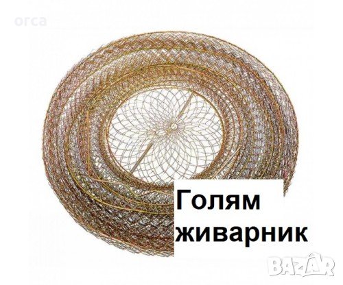 Голям метален живарник - телен 1.50 м, снимка 2 - Такъми - 41737858