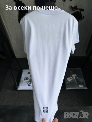 Givenchy Мъжка Бяла Тениска👕Мъжка Блуза С Къс Ръкав В Бял Цвят Живенши Код MensPoint10, снимка 2 - Тениски - 53701535