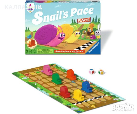 Игра Ravensburger - Състезание с охлюви 22052, снимка 2 - Игри и пъзели - 40676160