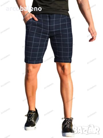 Карирани мъжки модни къси панталони, 4цвята - 023, снимка 11 - Къси панталони - 41376681