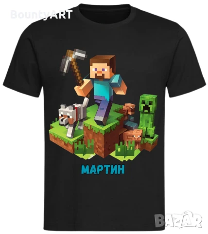 Персонализирана тениска Minecraft / Майнкрафт, снимка 3 - Детски тениски и потници - 51190377
