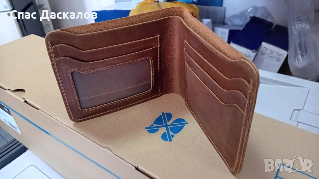 Чисто ново мъжко портмоне от естествена кожа, снимка 2 - Портфейли, портмонета - 53850946