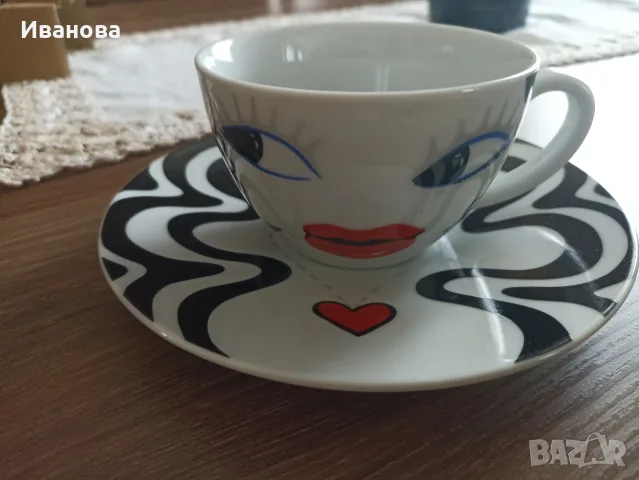 Колекционерска чаша от емблематичната немска марка Ritzenhoff, серия "Amore Mio", снимка 2 - Антикварни и старинни предмети - 55870027