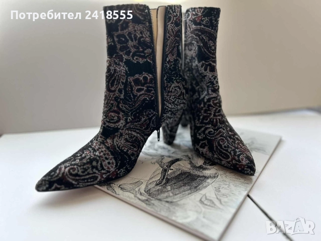 Боти Pinko от текстил и естествена кожа, снимка 7 - Дамски боти - 51870239
