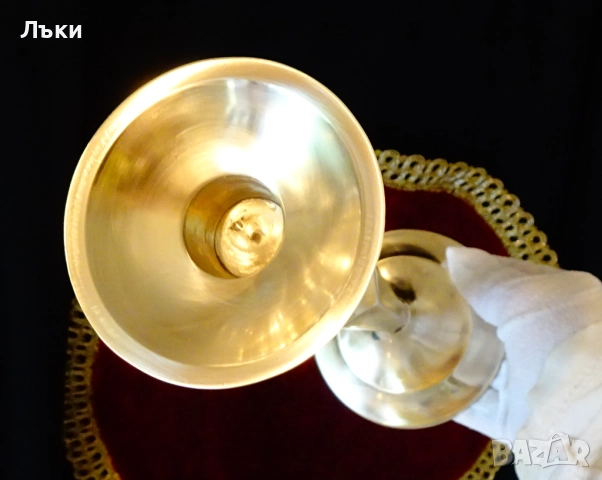 Бронзов свещник 26 см.,500 гр., снимка 4 - Антикварни и старинни предмети - 51628431