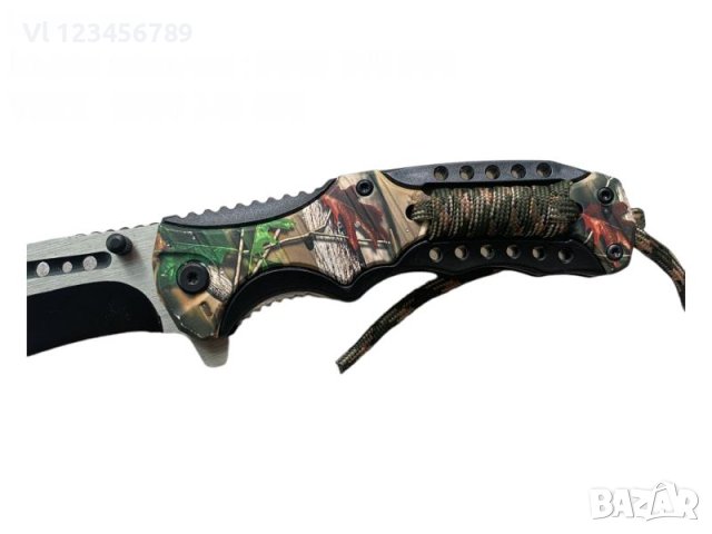 Автоматичен сгъваем нож с паракорд на дръжката 95х215, снимка 3 - Ножове - 41313836