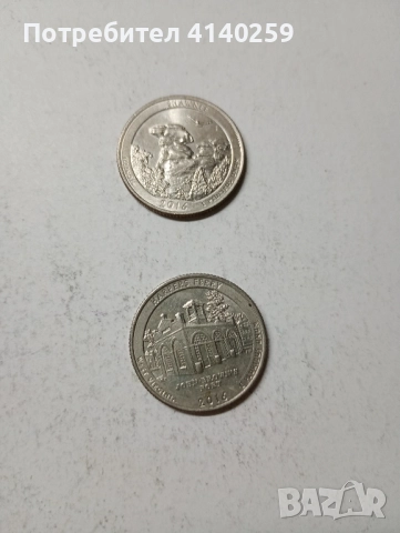 САЩ МОНЕТИ ЛОТ 1/4 куортър долар 2016 г , снимка 2 - Нумизматика и бонистика - 52314137