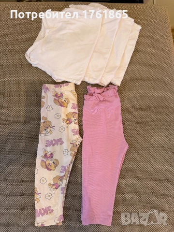 Дрешки за момиченце на 1 година, снимка 6 - Панталони и долнища за бебе - 52856595